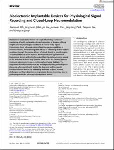 Bioelectronic Implantable Devices for Physiological Signal Recording and Closed-Loop Neuromodulation