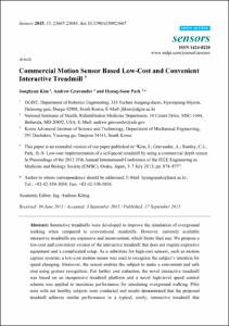 Commercial Motion Sensor Based Low-Cost and Convenient Interactive Treadmill