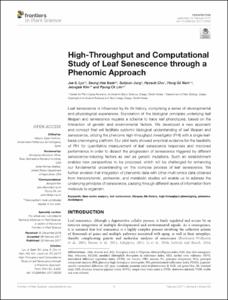 High-Throughput and Computational Study of Leaf Senescence through a Phenomic Approach