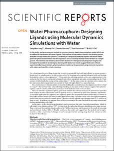 Water Pharmacophore: Designing Ligands using Molecular Dynamics Simulations with Water