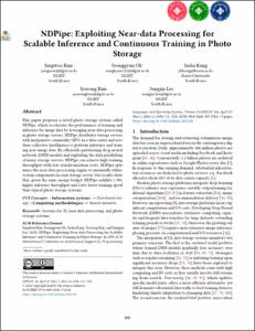 NDPipe: Exploiting Near-data Processing for Scalable Inference and Continuous Training in Photo Storage