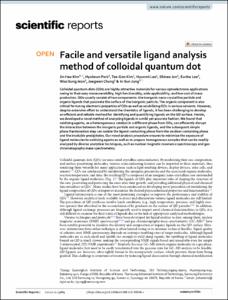 Facile and versatile ligand analysis method of colloidal quantum dot