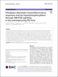 Felodipine attenuates neuroinflammatory responses and tau hyperphosphorylation through JNK/P38 signaling in tau-overexpressing AD mice
