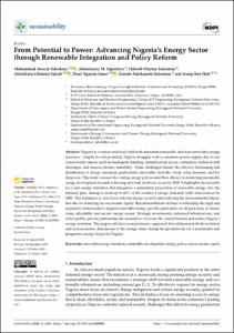 From Potential to Power: Advancing Nigeria’s Energy Sector through Renewable Integration and Policy Reform