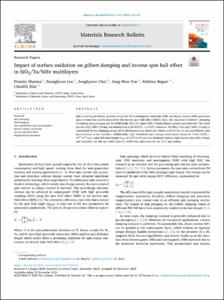Impact of surface oxidation on gilbert damping and inverse spin hall effect in SiO2/Ta/NiFe multilayers