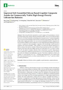 Improved Self-Assembled Silicon-Based Graphite Composite Anodes for Commercially Viable High-Energy-Density Lithium-Ion Batteries