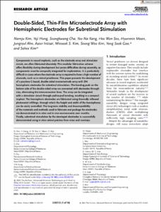 Double-Sided, Thin-Film Microelectrode Array with Hemispheric Electrodes for Subretinal Stimulation