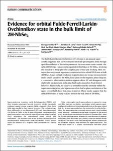 Evidence for orbital Fulde-Ferrell-Larkin-Ovchinnikov state in the bulk limit of 2H-NbSe2
