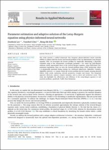 Parameter estimation and adaptive solution of the Leray-Burgers equation using physics-informed neural networks