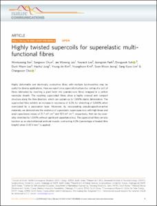 Highly Twisted Supercoils for Superelastic Multi-functional Fibres