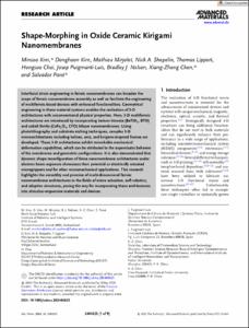 Shape-Morphing in Oxide Ceramic Kirigami Nanomembranes
