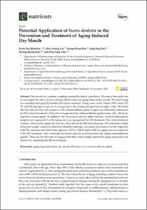 Potential application of ixeris dentata in the prevention and treatment of aging-induced dry mouth