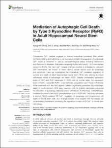 Mediation of Autophagic Cell Death by Type 3 Ryanodine Receptor (RyR3) in Adult Hippocampal Neural Stem Cells
