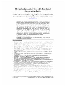 Electroluminescent devices with function of electro-optic shutter
