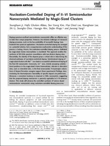 Nucleation-Controlled Doping of II–VI Semiconductor Nanocrystals Mediated by Magic-Sized Clusters