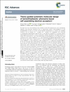 Theory guided systematic molecular design of benzothiadiazole-phenazine based self-assembling electron-acceptors