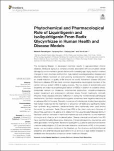 Phytochemical and Pharmacological Role of Liquiritigenin and Isoliquiritigenin From Radix Glycyrrhizae in Human Health and Disease Models