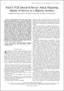 Fatal C-V2X Denial-of-Service Attack Degrading Quality of Service in a Highway Scenario