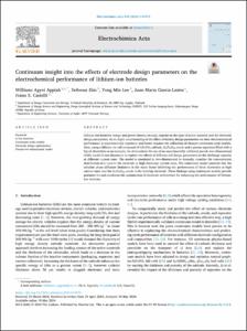 Continuum insight into the effects of electrode design parameters on the electrochemical performance of lithium-ion batteries