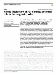 Kondo interaction in FeTe and its potential role in the magnetic order