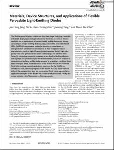 Materials, Device Structures, and Applications of Flexible Perovskite Light-Emitting Diodes