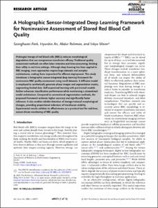 A Holographic Sensor-Integrated Deep Learning Framework for Noninvasive Assessment of Stored Red Blood Cell Quality