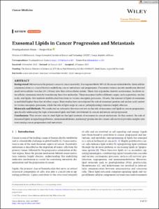 Exosomal Lipids in Cancer Progression and Metastasis