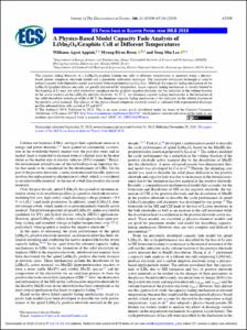A Physics-Based Model Capacity Fade Analysis of LiMn2O4/Graphite Cell at Different Temperatures