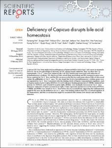 Deficiency of Capicua disrupts bile acid homeostasis