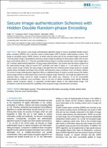 Secure Image-authentication Schemes with Hidden Double Random-phase Encoding