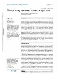 Effect of young exosomes injected in aged mice