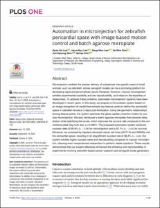 Automation in microinjection for zebrafish pericardial space with image-based motion control and batch agarose microplate