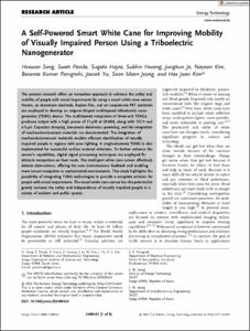 A Self-Powered Smart White Cane for Improving Mobility of Visually Impaired Person Using a Triboelectric Nanogenerator