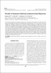 The Role of Glutamate Underlying Treatment-resistant Depression