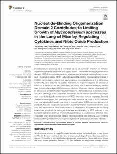 Nucleotide-Binding Oligomerization Domain 2 Contributes to Limiting Growth of Mycobacterium abscessus in the Lung of Mice by Regulating Cytokines and Nitric Oxide Production