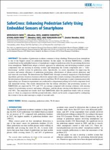 SaferCross: Enhancing Pedestrian Safety Using Embedded Sensors of Smartphone
