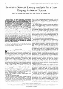 In-vehicle Network Latency Analysis for a Lane Keeping Assistance System