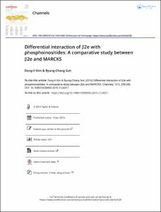 Differential interaction of Beta2e with phosphoinositides: A comparative study between Beta2e and MARCKS