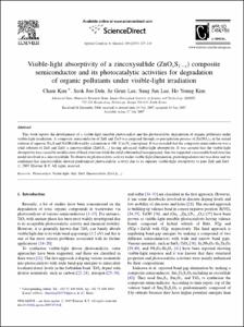 Visible-light absorptivity of a zincoxysulfide (ZnOxS1-x) composite semiconductor and its photocatalytic activities for degradation of organic pollutants under visible-light irradiation