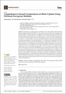 Comprehensive Neural Cryptanalysis on Block Ciphers Using Different Encryption Methods