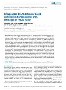 Extrapolation-RELAX Estimator Based on Spectrum Partitioning for DOA Estimation of FMCW Radar