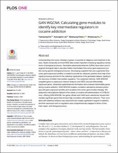 GAN-WGCNA: Calculating gene modules to identify key intermediate regulators in cocaine addiction