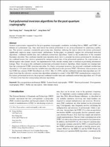 Fast polynomial inversion algorithms for the post-quantum cryptography