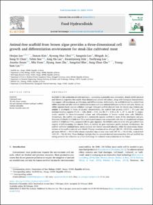 Animal-free scaffold from brown algae provides a three-dimensional cell growth and differentiation environment for steak-like cultivated meat