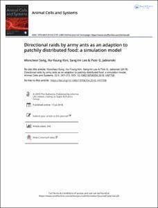 Directional raids by army ants as an adaption to patchily distributed food: a simulation model