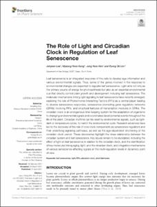 The Role of Light and Circadian Clock in Regulation of Leaf Senescence