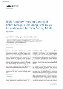 High-Accuracy Tracking Control of Robot Manipulators Using Time Delay Estimation and Terminal Sliding Mode