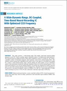 A Wide-Dynamic-Range, DC-Coupled, Time-Based Neural-Recording IC with Optimized CCO Frequency
