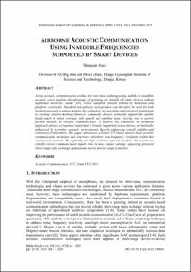 Airborne Acoustic Communication using Inaudible Frequencies Supported by Smart Devices