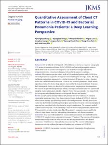 Quantitative Assessment of Chest CT Patterns in COVID-19 and Bacterial Pneumonia Patients: a Deep Learning Perspective